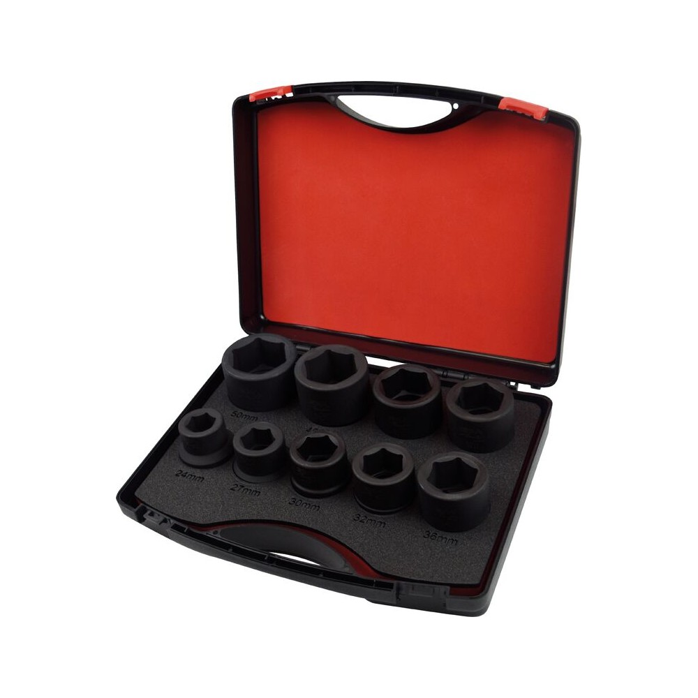 COFFRET 9 DOUILLES À CHOC1"(24-50MM)